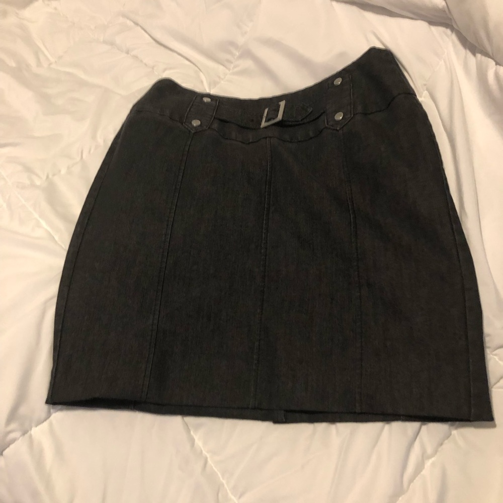 New York clothing co denim black skirt size 8.